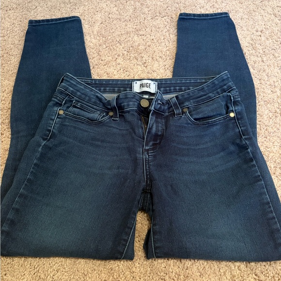 Women’s PAIGE Verdugo Ankle Jeans - dark blue- size 26 FLAW - Picture 2 of 12